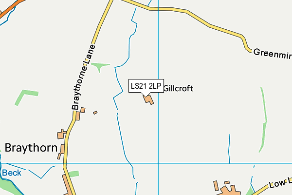 LS21 2LP map - OS VectorMap District (Ordnance Survey)