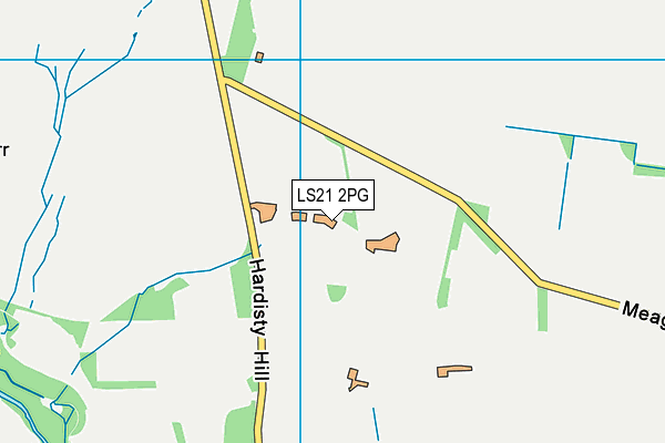 LS21 2PG map - OS VectorMap District (Ordnance Survey)