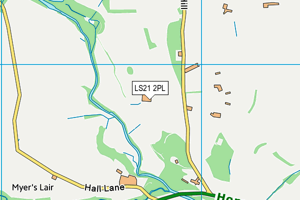 LS21 2PL map - OS VectorMap District (Ordnance Survey)