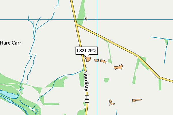 LS21 2PQ map - OS VectorMap District (Ordnance Survey)