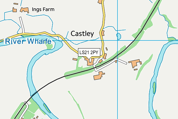 LS21 2PY map - OS VectorMap District (Ordnance Survey)