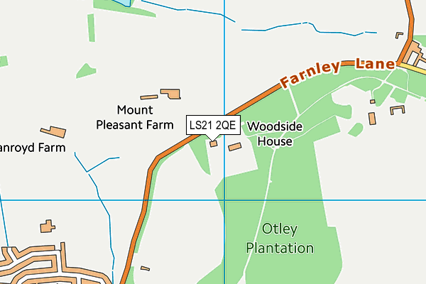 LS21 2QE map - OS VectorMap District (Ordnance Survey)