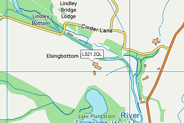 LS21 2QL map - OS VectorMap District (Ordnance Survey)