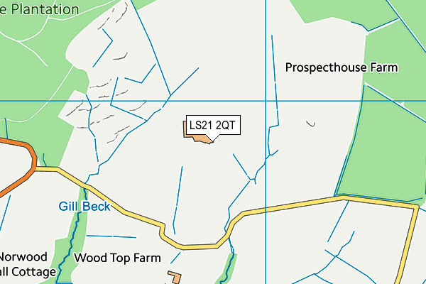 LS21 2QT map - OS VectorMap District (Ordnance Survey)