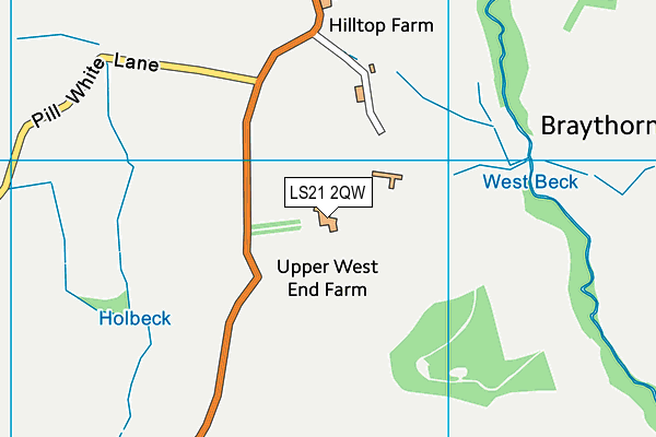 LS21 2QW map - OS VectorMap District (Ordnance Survey)