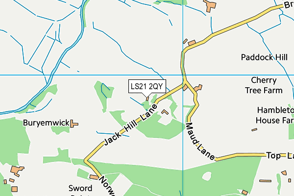 LS21 2QY map - OS VectorMap District (Ordnance Survey)