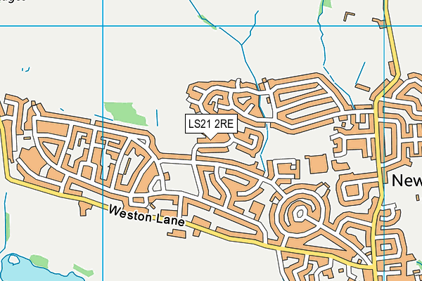 LS21 2RE map - OS VectorMap District (Ordnance Survey)