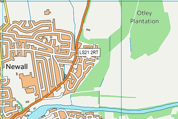 LS21 2RT map - OS VectorMap District (Ordnance Survey)