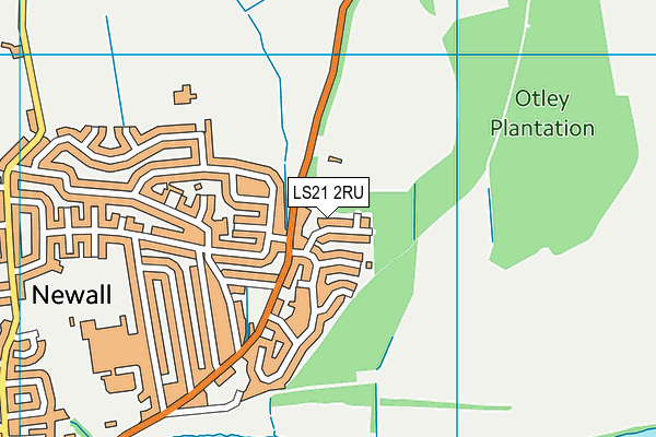 LS21 2RU map - OS VectorMap District (Ordnance Survey)