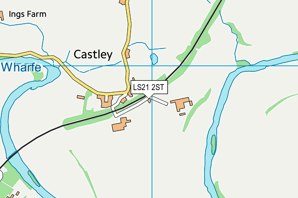 LS21 2ST map - OS VectorMap District (Ordnance Survey)