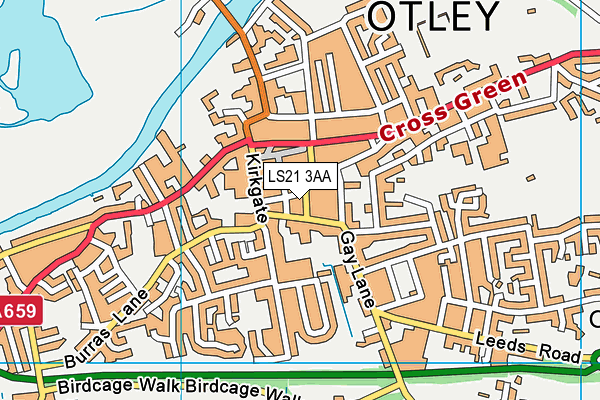 LS21 3AA map - OS VectorMap District (Ordnance Survey)