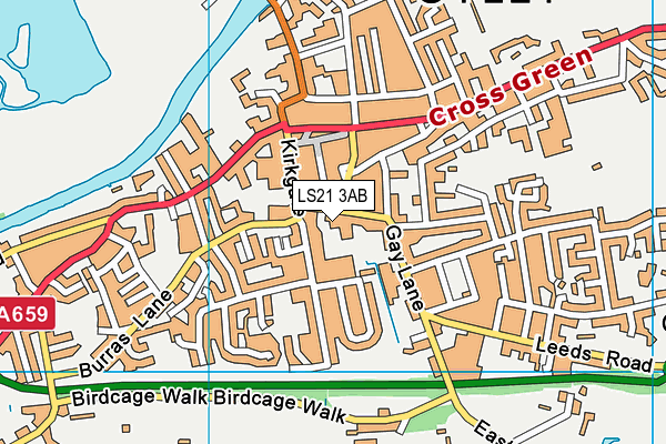 LS21 3AB map - OS VectorMap District (Ordnance Survey)
