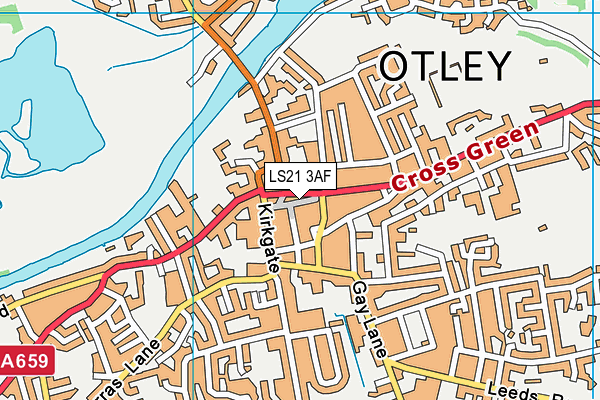 LS21 3AF map - OS VectorMap District (Ordnance Survey)