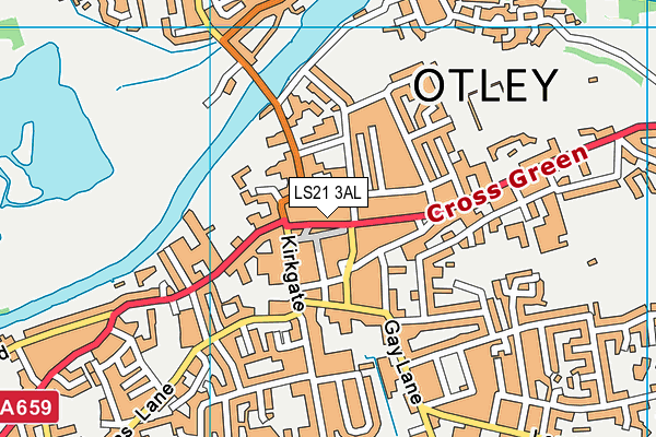 LS21 3AL map - OS VectorMap District (Ordnance Survey)