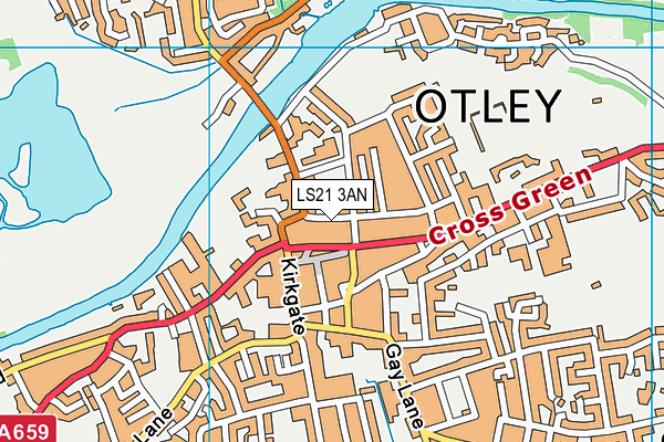 LS21 3AN map - OS VectorMap District (Ordnance Survey)