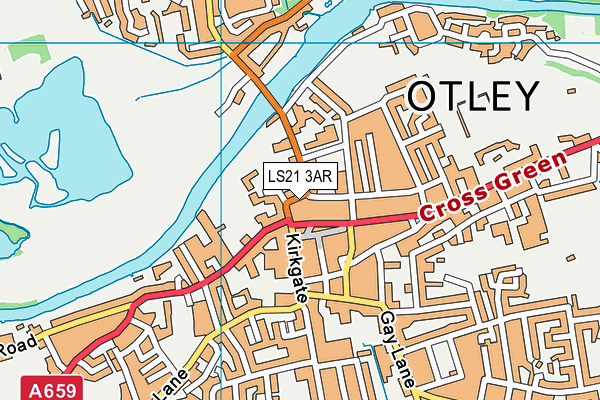 LS21 3AR map - OS VectorMap District (Ordnance Survey)