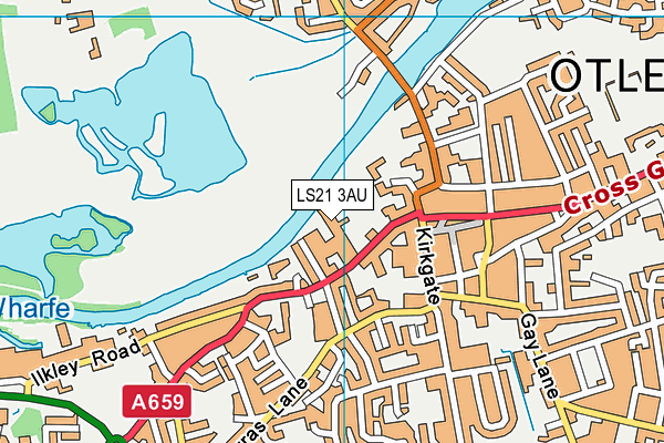 LS21 3AU map - OS VectorMap District (Ordnance Survey)