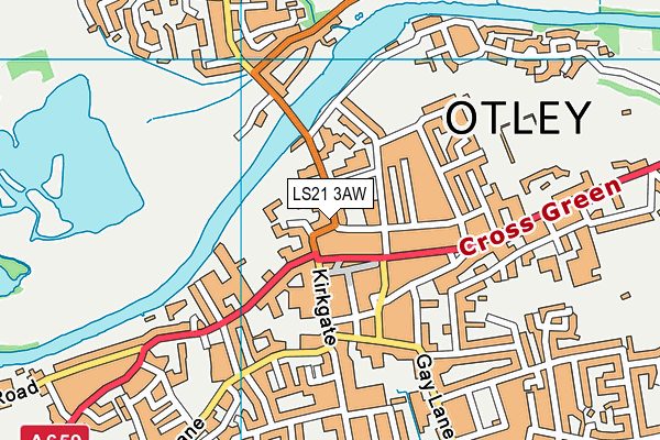 LS21 3AW map - OS VectorMap District (Ordnance Survey)