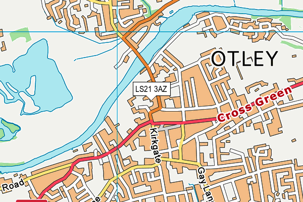 LS21 3AZ map - OS VectorMap District (Ordnance Survey)