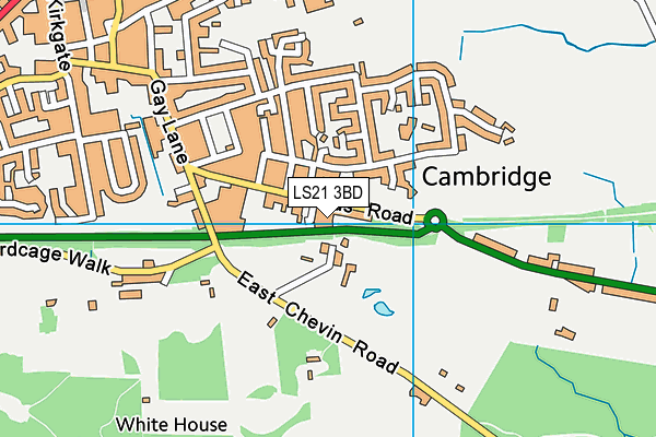 LS21 3BD map - OS VectorMap District (Ordnance Survey)