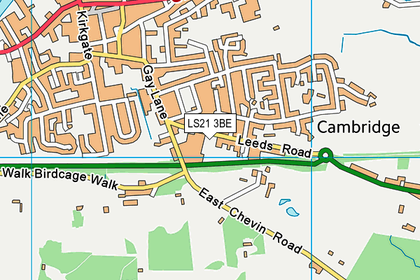 LS21 3BE map - OS VectorMap District (Ordnance Survey)