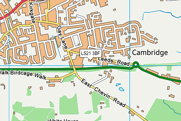 LS21 3BF map - OS VectorMap District (Ordnance Survey)