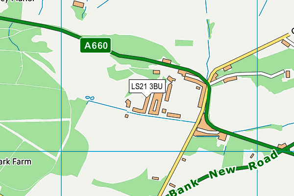 LS21 3BU map - OS VectorMap District (Ordnance Survey)