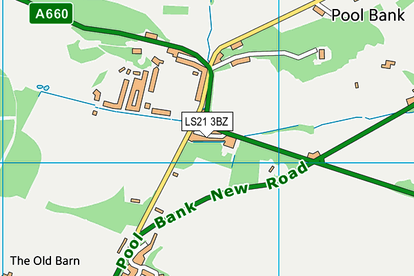 LS21 3BZ map - OS VectorMap District (Ordnance Survey)