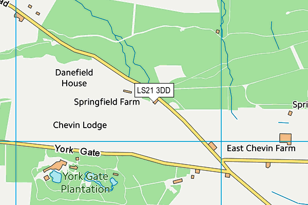 LS21 3DD map - OS VectorMap District (Ordnance Survey)