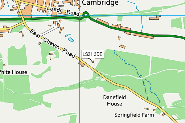 LS21 3DE map - OS VectorMap District (Ordnance Survey)