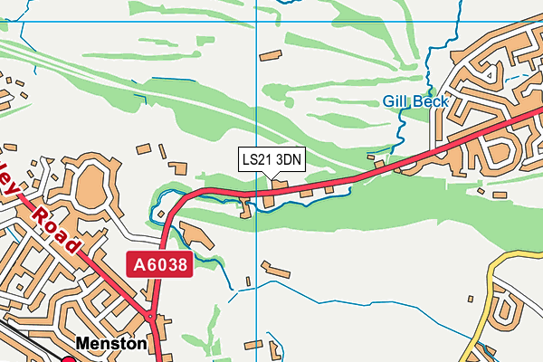LS21 3DN map - OS VectorMap District (Ordnance Survey)
