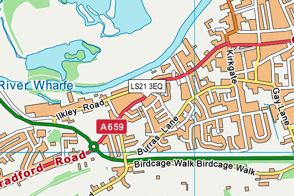 LS21 3EQ map - OS VectorMap District (Ordnance Survey)