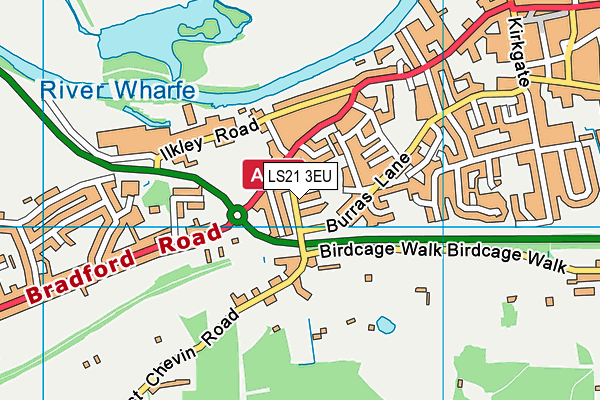 LS21 3EU map - OS VectorMap District (Ordnance Survey)