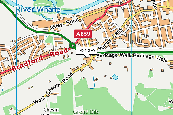 LS21 3EY map - OS VectorMap District (Ordnance Survey)