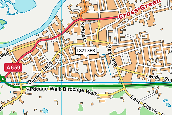 LS21 3FB map - OS VectorMap District (Ordnance Survey)