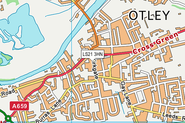 LS21 3HN map - OS VectorMap District (Ordnance Survey)