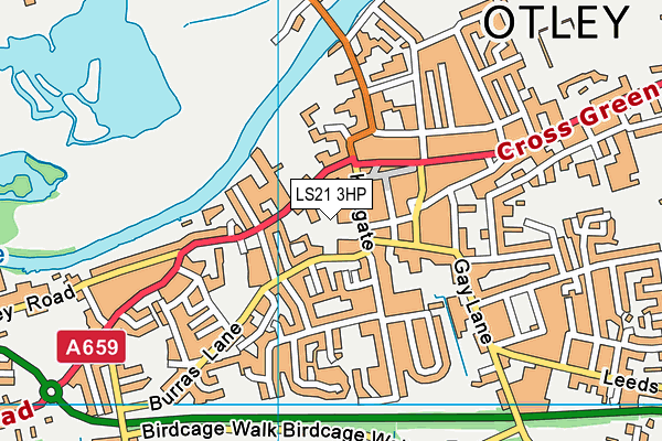 LS21 3HP map - OS VectorMap District (Ordnance Survey)