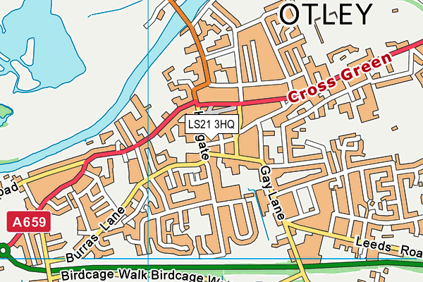 LS21 3HQ map - OS VectorMap District (Ordnance Survey)