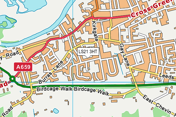 LS21 3HT map - OS VectorMap District (Ordnance Survey)