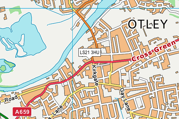 LS21 3HU map - OS VectorMap District (Ordnance Survey)