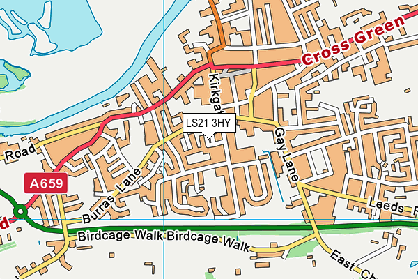 LS21 3HY map - OS VectorMap District (Ordnance Survey)
