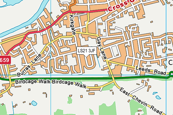 LS21 3JF map - OS VectorMap District (Ordnance Survey)