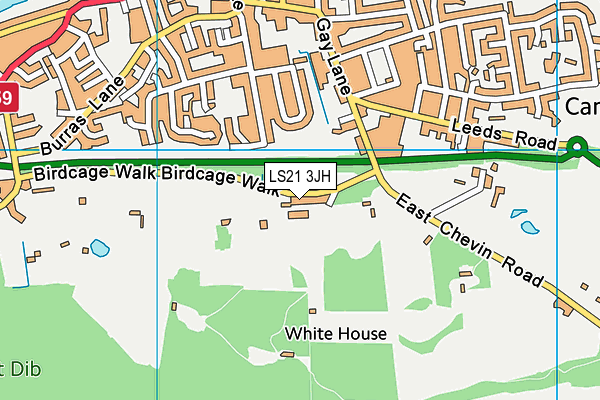 LS21 3JH map - OS VectorMap District (Ordnance Survey)