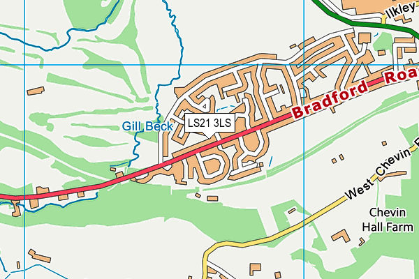 LS21 3LS map - OS VectorMap District (Ordnance Survey)