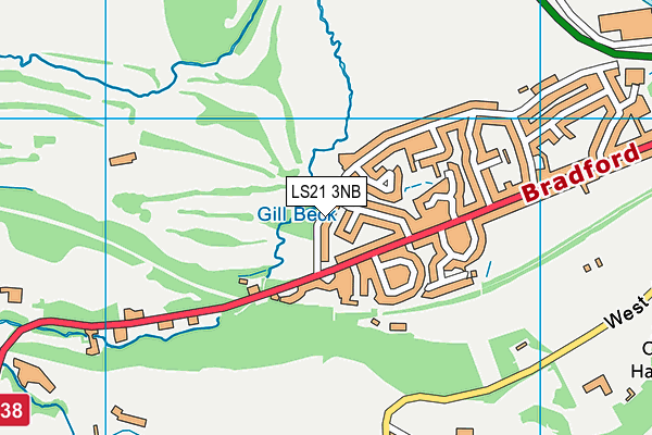 LS21 3NB map - OS VectorMap District (Ordnance Survey)
