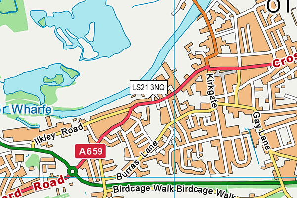 LS21 3NQ map - OS VectorMap District (Ordnance Survey)