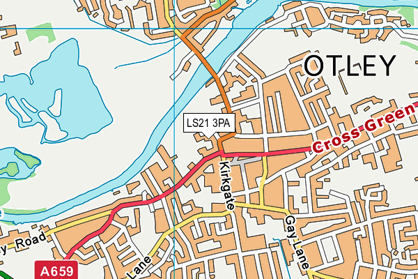 LS21 3PA map - OS VectorMap District (Ordnance Survey)