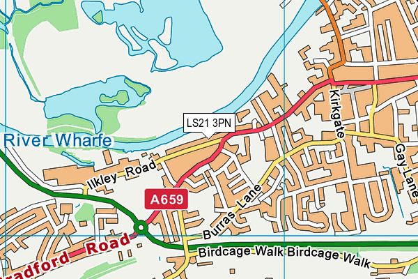 LS21 3PN map - OS VectorMap District (Ordnance Survey)