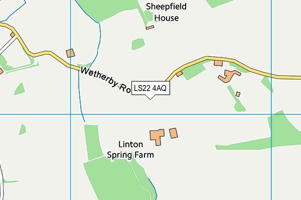 LS22 4AQ map - OS VectorMap District (Ordnance Survey)