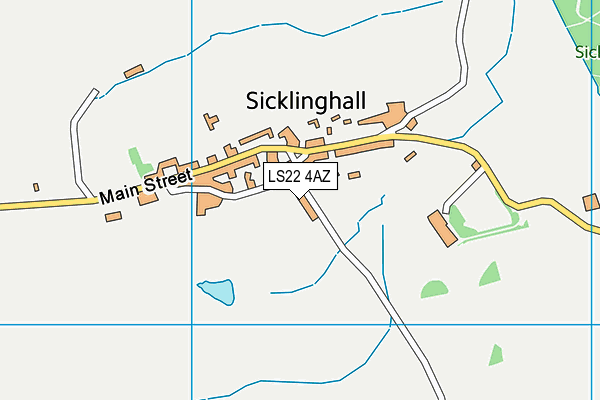 LS22 4AZ map - OS VectorMap District (Ordnance Survey)
